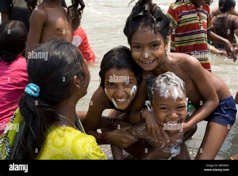 124 River Bathing Indian Women